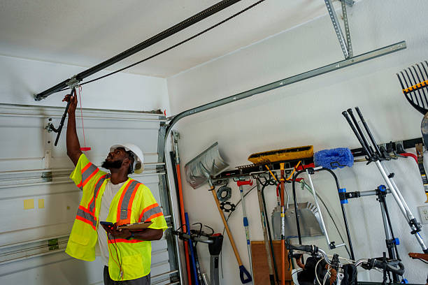 Professional Garage Door Panel Replacement technician working in Arlington, OH